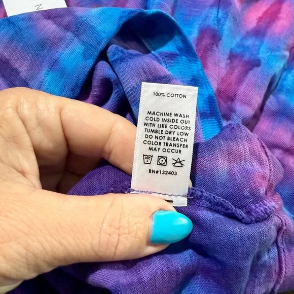 NWT Cotton Citizen Tokyo Crop Tee in Hibiscus Tie Dye Sz Medium - Picture 7 of 8